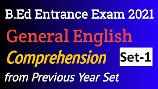 B.Ed English Comprehension | B.Ed English | Jharkhand B.Ed English | B.Ed Entrance Exam | BM Classes