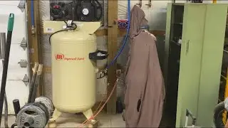 DIY Air compressor, air line, water separator, and intercooler set up for air tools and auto body
