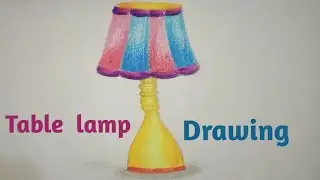 Table Lamp Drawing Using Pastel Colours | Kids Lamp Drawing | Easy Drawing | Ankanalay
