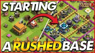 STARTING A RUSHED BASE IN CLASH OF CLANS!! | Rush That Base