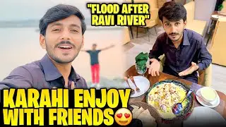 Karahi Enjoy With Friends Flood After Ravi river 😍