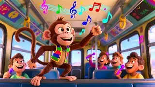 Beep Beep Monkey Bus w Baby 🐒🚌 Fun Vehicle Counting Song for Kids | Learn Numbers and ABCs