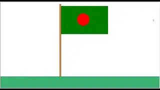Drawing Bangladesh National flag using python turtle graphics ||
