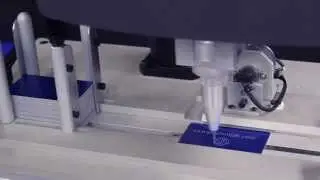 Dot Pin Marking (Dot Peen Marking) with Electric Nameplate Shuttle Feed System - SCHMIDT