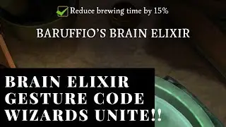 Wizards Unite potion master notes Baruffio's Brain Elixer!!