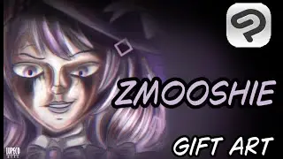 GIFT ART - ZMOOSHIE (@ZmooshieMooshy) #SplashArt #Speedraw #Vtuber #GothWitch #Zmooshie