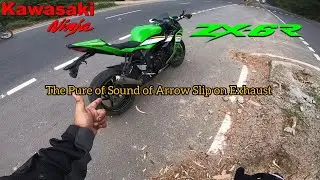 The pure sound of Kawasaki Ninja Zx6r with Arrow Slip on Exhaust | GoPro Hero 7 | Bareilly Bikers