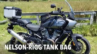 Nelson-Rigg Trails End Adventure Tank Bag Installed on a Pan America. Bonus-Hack for Top Box