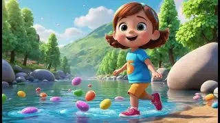 Five Sleepy Pebbles Skipping One by One | Nursery Rhymes for Kids & Baby Songs