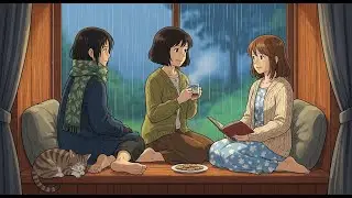 Cozy Rainy Afternoon Reading Nook 🌧️ Waiting for You | Ghibli Style Visual Story & Tea Time Diaries