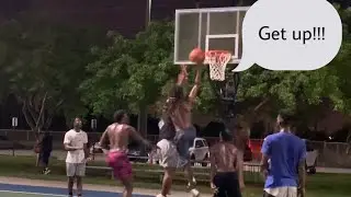 Man goes HARD IN THE PAINT!! Basketball 4 vs 4 Game!!