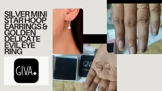 GIVA Jewellery Review/Silver Mini Star Hoop Earrings & Golden Delicate Evil Eye Ring #givajewellery