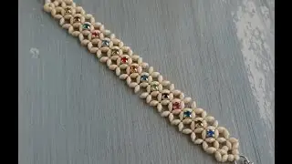 Superduo&trade; & Montee Beads Diagonal RAW Bracelet Tutorial