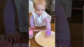 Baby Feeds Dog Pizza!