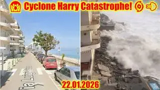 Cyclone Harry Devastates Sicily 10m Waves & Billions in Damage! 🌊💥
