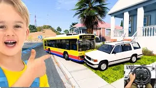 School Bus Simulator: My First Day as a Bus Driver! | Steering Wheel Gameplay | beamng drive 2026