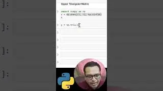 Python NumPy | Upper Triangular Matrix #shorts