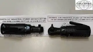 GS-0465TA 1/4&rdquo; INDUSTRIAL MINI AIR RATCHET WRENCH (300 RPM) (134 MM) (35 FT-LB / 47.5 N-M) (0.3 HP)
