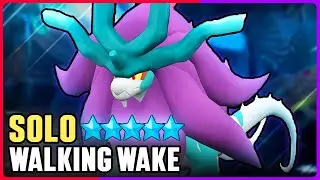 Solo Walking Wake 5 Star Tera Raid Battle in Pokemon Scarlet & Violet!