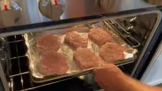 Frozen Burgers on aluminium foil Baked in Oven Step By Step
