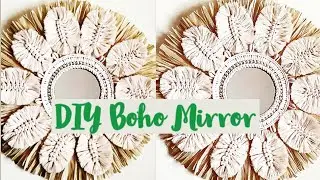 Pinterest inspired Boho Mirror | using Corn Husk| @shradhasdiy