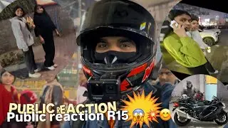 Cute Girls shocking Reaction 😍|| On R15 V4 VS hayabusa 😱💥