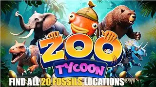 ZOO TYCOON MAP FORTNITE CREATIVE - FIND ALL 20 FOSSILS LOCATIONS