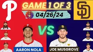 Philadelphia Phillies @ San Diego Padres LIVE PLAY-BY-PLAY (04-26-24) #phillies #padres #mlb
