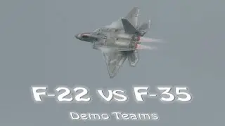 4K. F-22 vs F-35. Amazing video. Pacific Airshow. 60fps 2023. Saturday