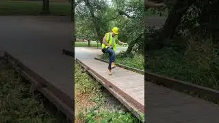 Construction worker checks bridge for sturdiness #sturdy #drilltypebeat #shorts