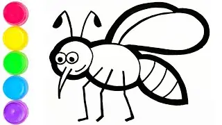 How To Draw A Mosquito Easy Step By Step Drawing Video For Kids. Easy Mosquito Drawing For Kids.