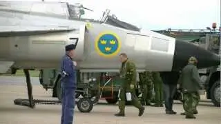 Swedish Air Force Historic Flight AJS 37 Viggen Fighter 1080p