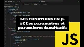 #6 Les paramètres et les paramètres facultatifs en JavaScript | Cours sur les Fonctions