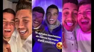 Coutinho returns to Liverpool to celebrate