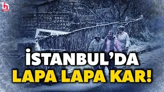 İstanbul beyaza b&uuml;r&uuml;nd&uuml;! Kar yağışı vatandaşlara zor anlar yaşattı!