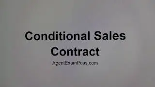 289 conditional sales contract Free Real Estate License Exam Words Questions AgentExamPass.com