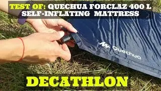 Test of: Quechua Forclaz 400 L self-Inflating bivouacking/hiking/trekking mattress - DECATHLON