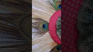 Mor Pankh Hand fan from Textile Scrap #upcycling #trending #craft #handmade #gods #krishna#diy