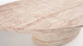 Sonia Faux Travertine Coffee Table by TOV Furniture