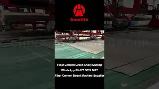 Fiber Cement Board Green Sheets Cutting System  #amulitegroup #fibercementboardmakingmachine