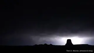 Thunderstorms Approach Devils Tower, WY 2025-07-02