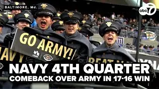 Horvath, Heidenreich complete Navy 4th Quarter comeback over Army in 17-16 win