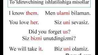 4 dars  Kishilik olmoshlarining toldiruvchi shakli