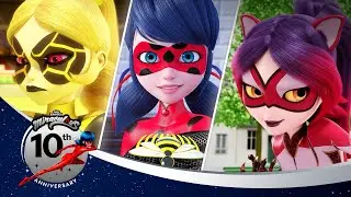 MIRACULOUS | 🔝 ACCIÓN 🐞 | Los 10 mejores momentos | 10.º aniversario 💫