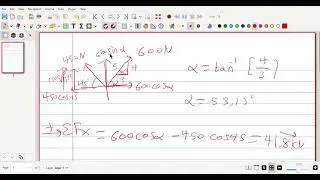 #Statics Ch2 Example 2 Resultant Force -  Arabic