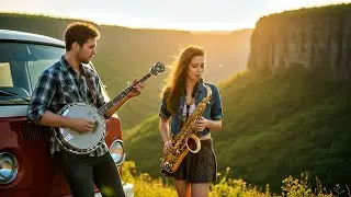Banjo With Saxophone : Relaxing Instrumental Magic - Bluegrass Dreams & Saxophone Breeze