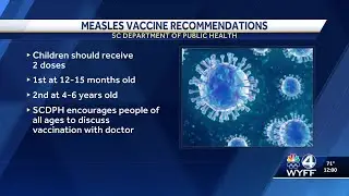 Confirmed case of measles in Upstate area of South Carolina