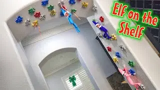 Elf on the Shelf Rock Climbing!! Day 5!