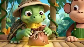 Cute & Funny Cartoon Animals Paying in Jungle | AI Animation @VidoBot