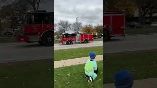 Crestwood IL fire department *brand new* engine 2313 responding ￼￼